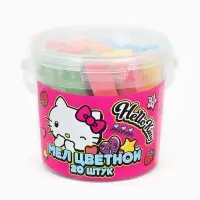 Мел цветной Hello Kitty, 20 шт. в ведерке