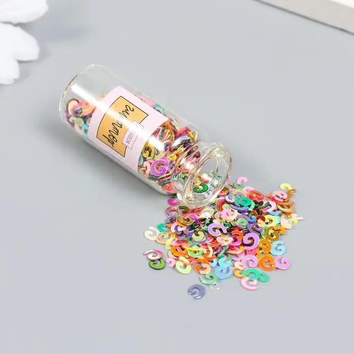 Глиттер в баночке Глиттер в баночке "Радужные завитки" набор 6 гр 5х2х2 см