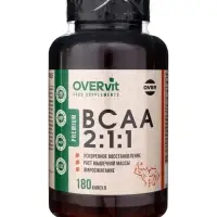 Комплексная добавка к пище BCAA 2:1:1 OVERvit, 180 капсул