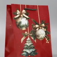 Пакет подарочный новогодний ламинированный, «Ёлки и шары» , 18×10×22.3 см Пакет подарочный новогодний ламинированный, «Ёлки и шары» , 18×10×22.3 см