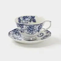Чайная пара "Синяя роза" блюдце 15х2 см, чашка 13х10,5х7 см