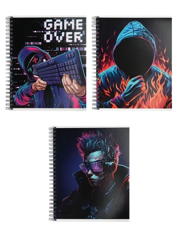 Компл тетр из 3шт 96л кл на гребне Киберпанк, обл мел карт, офсет (10296914) Компл тетр из 3шт 96л кл на гребне Киберпанк, обл мел карт, офсет (10296914)