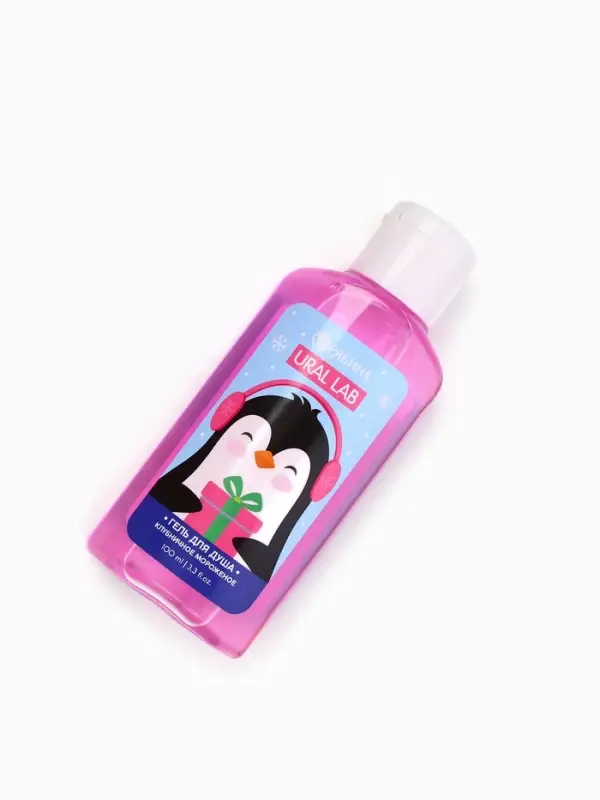 Ural Lab Милые персы гель для душа, клубничное мороженое, 100 мл