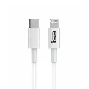Кабель Type-C на Lightning 1m 3А ISA белый