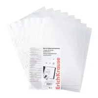 Файл - вкладыш ErichKrause Fizzy Clear, А4, 30 мкм, прозрачный, вертикальный, 10 штук