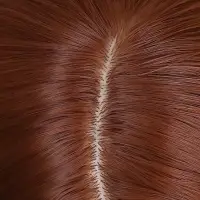 Парик искусственный, имитация кожи, 60 см, 160 г, цвет рыжий