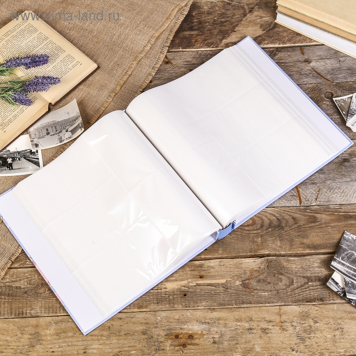 Фотоальбом на 500 фото 10х15 см Фотоальбом на 500 фото 10х15 см "Королевские пионы" зол.обвод в короб. МИКС 33,5х30,5х5,7см