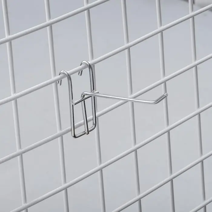 Крючок на сетку одинарный, d=3,5 мм, L=10 см, цвет хром Крючок на сетку одинарный, d=3,5 мм, L=10 см, цвет хром