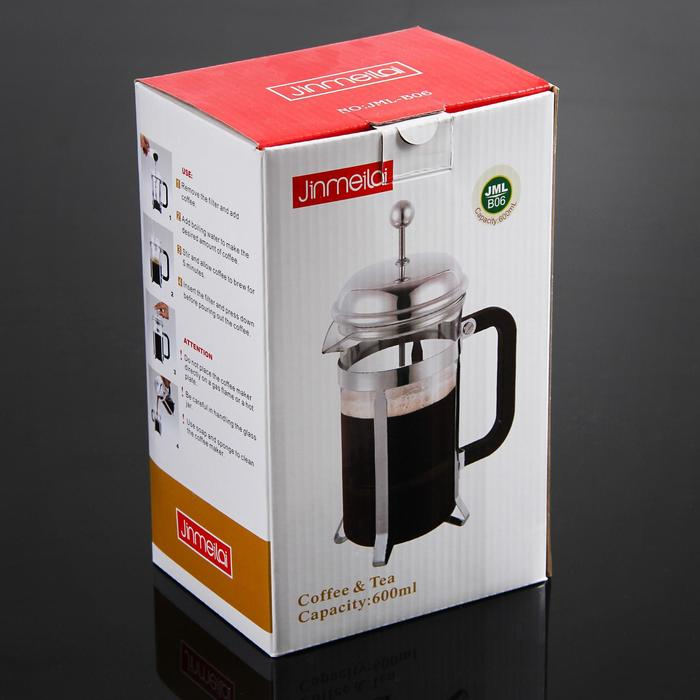 Чайник заварочный френч - пресс на ножках «Металлик», 600 мл Чайник заварочный френч - пресс на ножках «Металлик», 600 мл