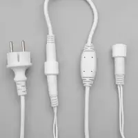 Гирлянда &laquo;Бахрома&raquo; 3&times;0.6 м, IP44, УМС, белая нить, 160 SMD-LED, свечение синее, 220 В