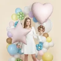 Воздушный шар фольгированный 30" &laquo;Розовое сердце&raquo;, сатин