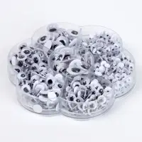 Набор самоклеящихся глазок для кукол и игрушек 4-12 мм, 700 шт.