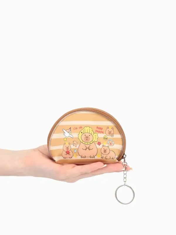 Кошелёк детский &laquo;Капибара&raquo;, монетница, на молнии 10.5&times;2.5&times;8 см, МИКС