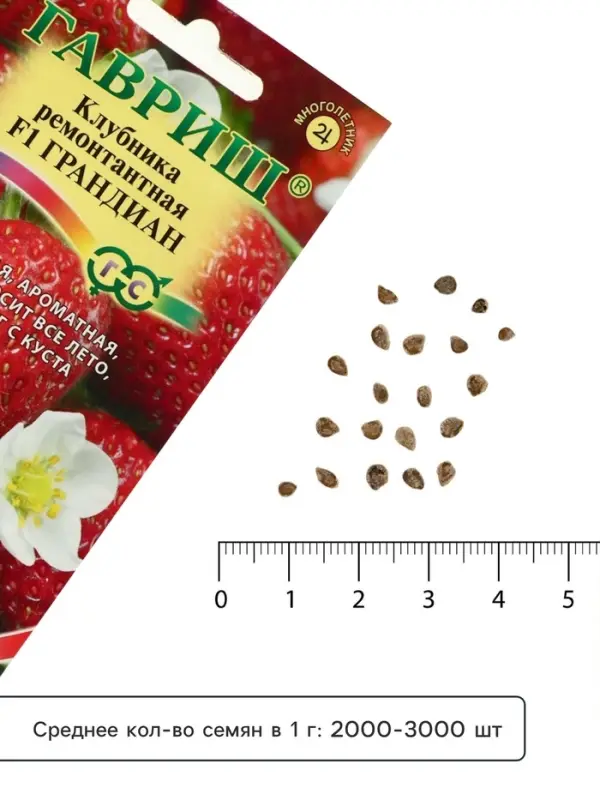 Семена Земляника &laquo;Грандиан&raquo;, F1, 5 шт., ремонтантная, &laquo;Гавриш&raquo;