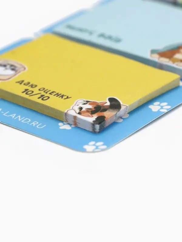 Стикеры с липким слоем «Котейки», 3 шт, 30 л Стикеры с липким слоем «Котейки», 3 шт, 30 л