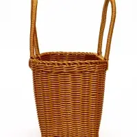 Корзина пластик 35 х 22 х 21 см, ручка17 см коричневый