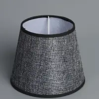 Абажур BayerLux &laquo;Кантри. Рогожка&raquo;, E27 или E14, чёрно-белый меланж, 16&times;16&times;13 см
