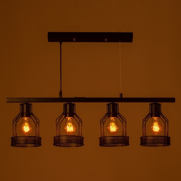 Светильник Светильник "Генри" 4хЕ27 40Вт черный 78х14,5х23-123 см