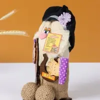 Фигурка - оберег &laquo;Домовой. Кузя в кепке, с самоваром и подковой&raquo;, 26&times;15&times;12 см, МИКС