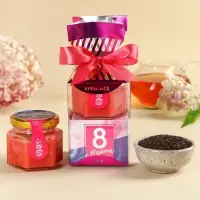 Набор «8 Марта»: крем-мёд, чай 50 г Набор «8 Марта»: крем-мёд, чай 50 г