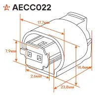 Разъём 2 pin с проводами для датчика ABS Лада, FIAT, Peugeot, Citroen; для датчика темп. BMW