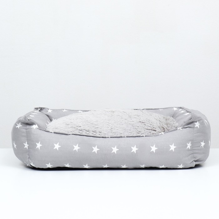 Лежанка   Лежанка  "Пухлик", с мехом, 68 х 52 х 16 см, Микс расцветок