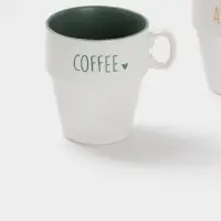 Набор кружек Доляна &laquo;Кофейная карта&raquo;, 4 шт., 315 мл, 11&times;8.5&times;10 см, фарфор, белый