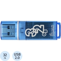 Флеш-память Smartbuy Glossy, 32Gb, USB 2.0,гол,SB32GBGS-B