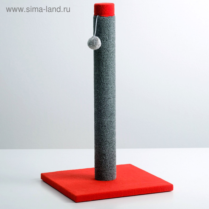 Когтеточка  Когтеточка "Столбик" Lowcost ковролиновая,  54 х 31 см, микс цветов и игрушек