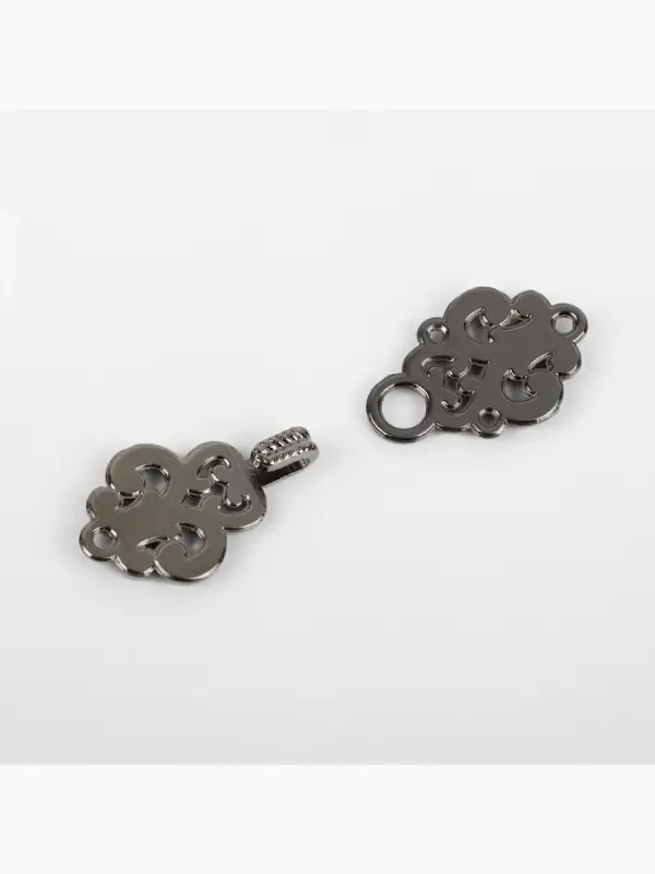 Декоративная застёжка, 4.5&times;1.5 см, цвет чёрный