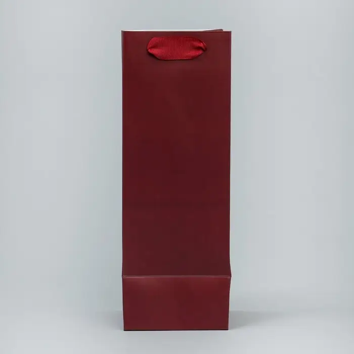 Пакет подарочный под бутылку, упаковка, «Время винишка», 9 х 25 х 8.5 см