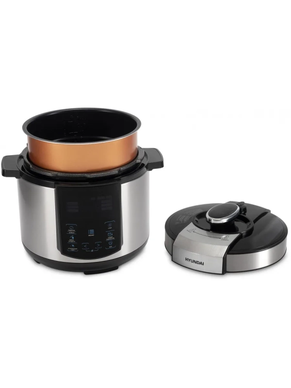 Мультиварка-скороварка HYMC-1618 серебристый-черный Мультиварка-скороварка HYMC-1618 серебристый-черный