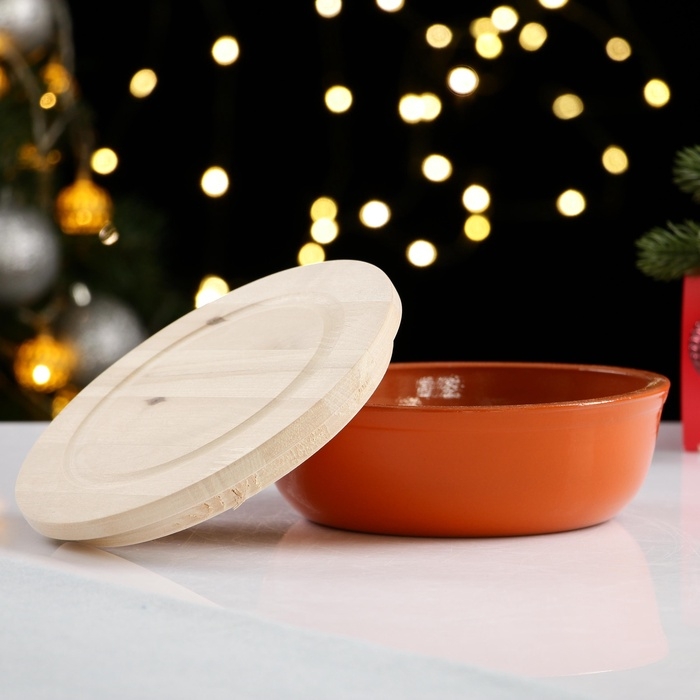 Набор для холодца  Набор для холодца "Новогодний" с разделочной доской, оранжевый, 0,6л