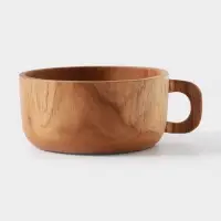 Миска с ручкой, 14&times;17&times;7 см, тиковое дерево