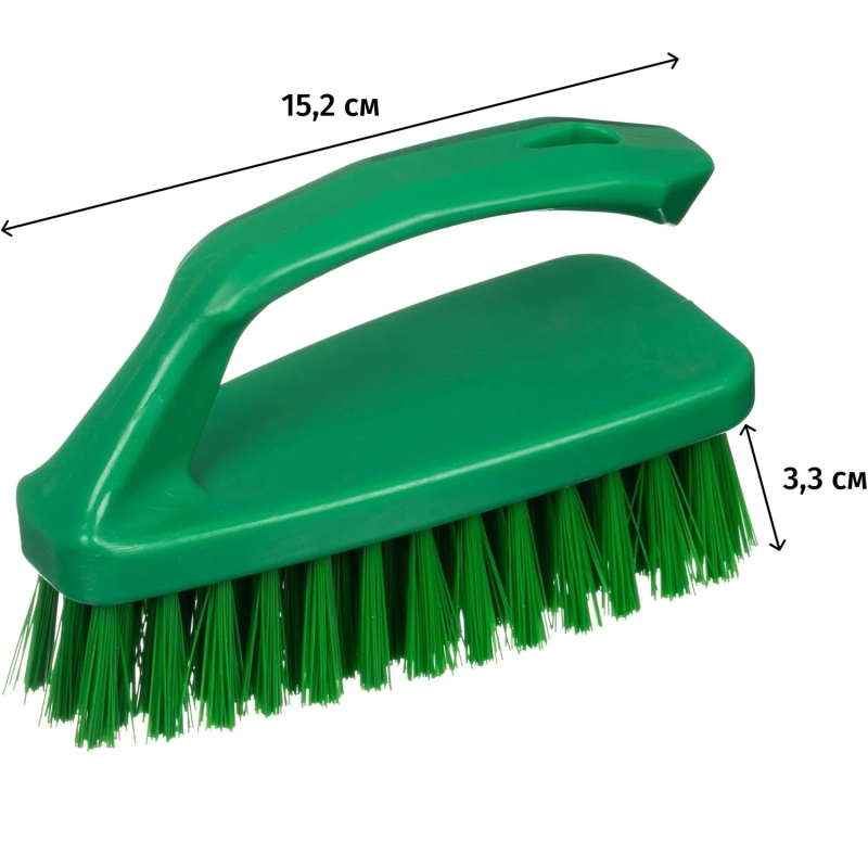 Щетка HACCPER утюжок средней жесткости 152мм, зеленая 4311G