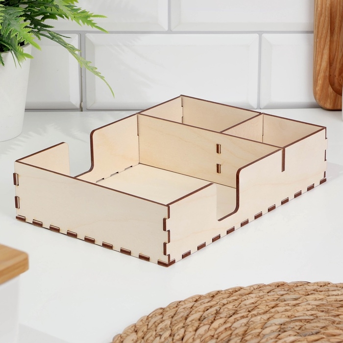 Органайзер кухонный деревянный, 22×16×4,5 см