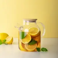 Чайник заварочный тм VETTA Эко, стекло,  бамбуковая крышка,    1800мл