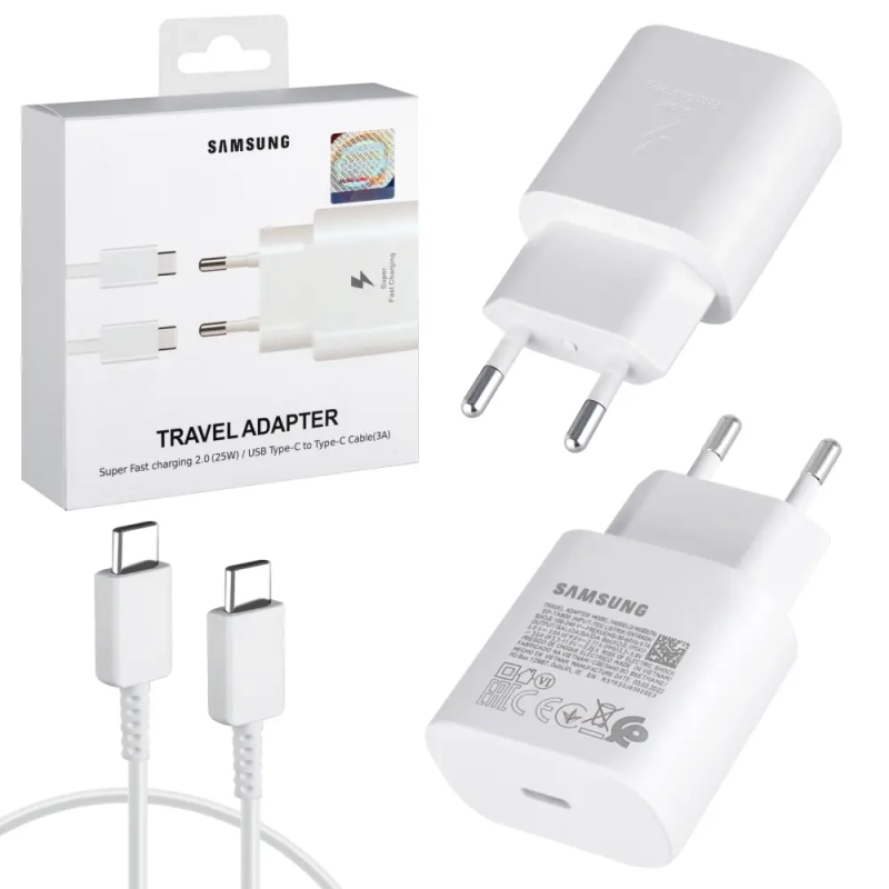 СЗУ Type-C Samsung Note 10 Super PD Fast Charging Set 25W белый
