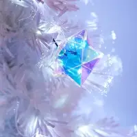 Ёлка фиброоптическая «Белоснежная» 90 см, d нижнего яруса 45 см, 8 веток, 8 режимов