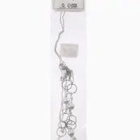 Бусы &laquo;Жемчужный мир&raquo;, кольца с бусинами, белые в серебре, 90 см