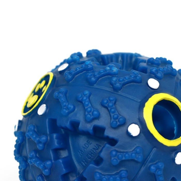 Квакающий мяч для собак большой, жёсткий, 9,5 см, тёмно-синий Квакающий мяч для собак большой, жёсткий, 9,5 см, тёмно-синий