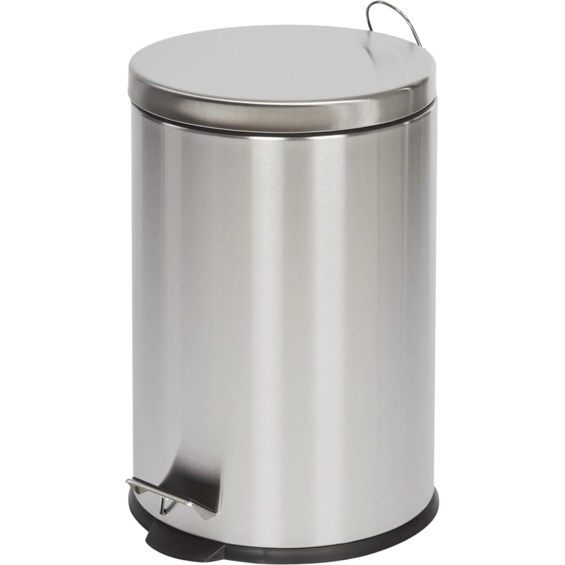 Ведро мусорное с педалью и доводчиком Luscan 20 л, матовое, нерж сталь