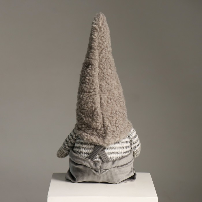 Кукла интерьерная Кукла интерьерная "Дед Мороз в полосатых гетрах и сером колпаке" 48 см