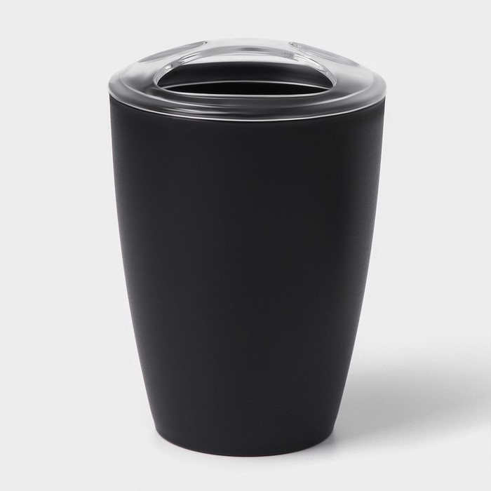 Набор для ванной «Эталон», 4 предмета: дозатор для мыла, мыльница, 2 стакана, 24×8×17 см, цвет чёрный Набор для ванной «Эталон», 4 предмета: дозатор для мыла, мыльница, 2 стакана, 24×8×17 см, цвет чёрный