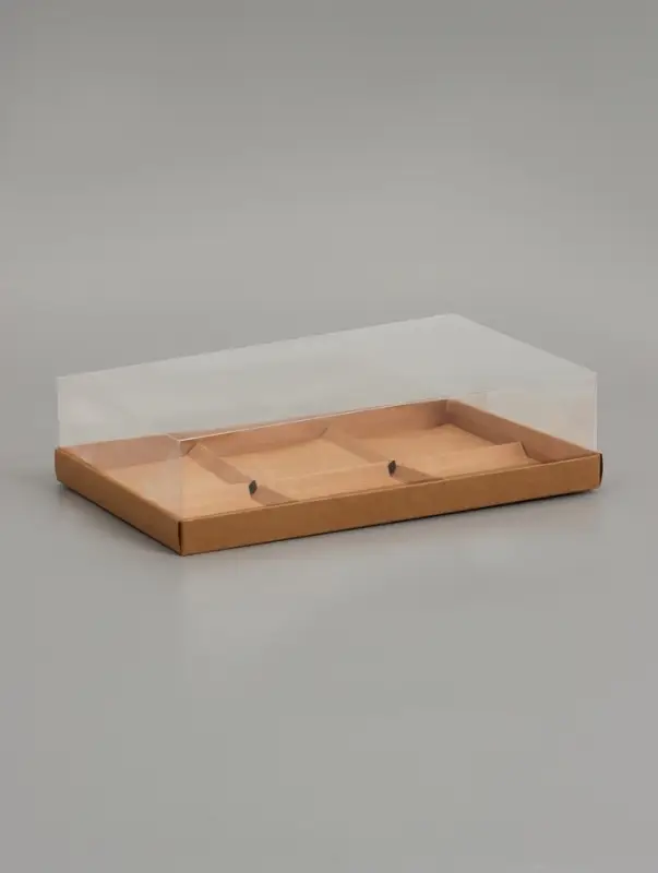 Коробка для муссовых пирожных 6 штук, 26&times;17&times;6 см, крафт