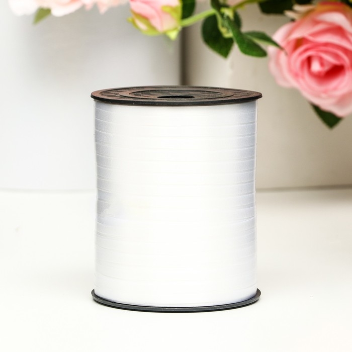 Лента для декора и подарков, жемчужная, белая, 0,5 см х 500 м Лента для декора и подарков, жемчужная, белая, 0,5 см х 500 м