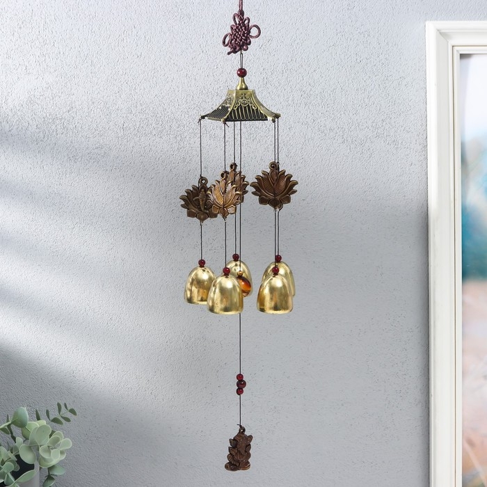 Музыка ветра металл Музыка ветра металл "Ганеша" 5 колокольчиков 48 см