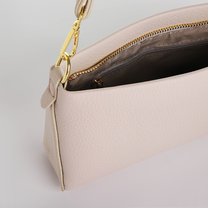 Сумка женская кросс-боди на молнии, цвет молочный Сумка женская кросс-боди на молнии, цвет молочный