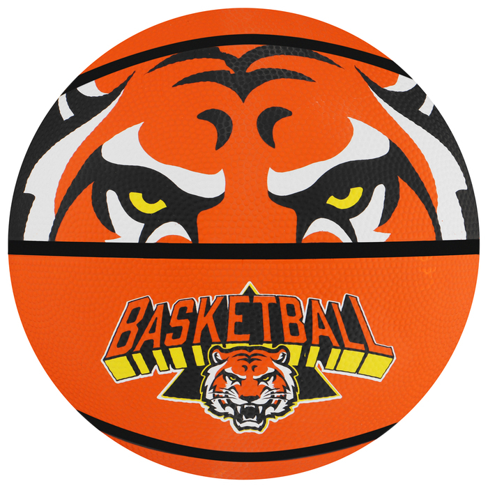 Баскетбольный мяч ONLYTOP «Тигр», клееный, 8 панелей, р. 7, резина, резиновая камера Баскетбольный мяч ONLYTOP «Тигр», клееный, 8 панелей, р. 7, резина, резиновая камера