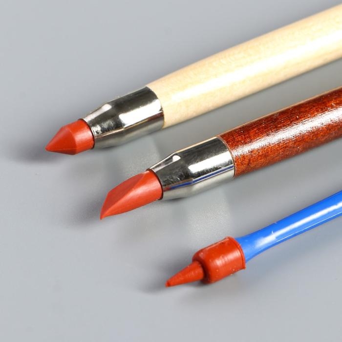 Инструменты для моделирования и придания формы набор 3 шт с резиновыми наконечниками 16 см Инструменты для моделирования и придания формы набор 3 шт с резиновыми наконечниками 16 см